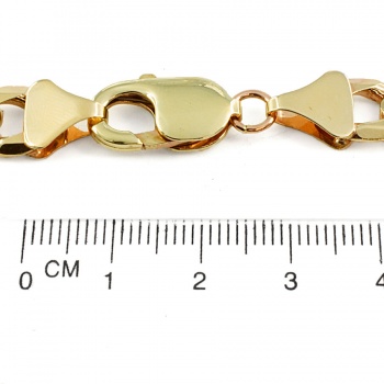 9ct gold 21.3g 8 inch curb Bracelet